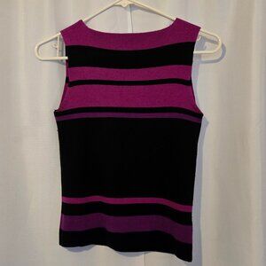 Striped sleeveless sweater